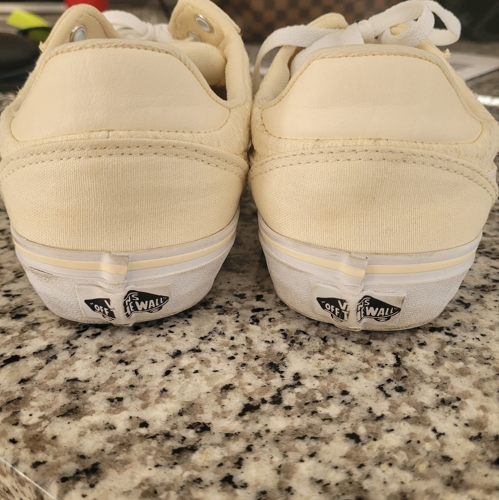 VANS Off the Wall Old Skool Sneakers Women's Cream ** Size 7 ** GUC !! - Picture 3 of 9